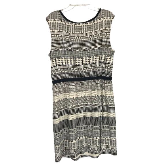 LOFT A-line Knee Length Stretch Dress Lined Sleeveless Boat Neck Size Medium - Picture 2 of 9